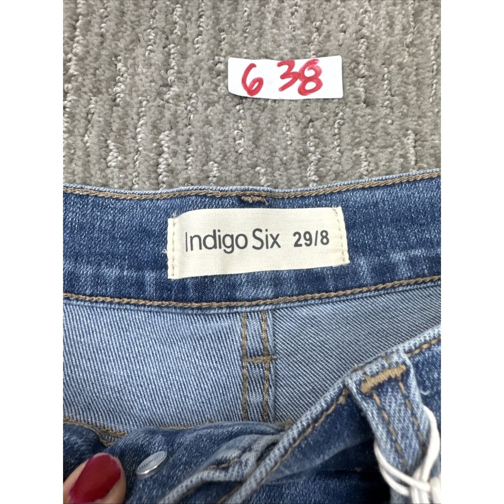 Indigo Six Size 29/8 Jean Short Shorts #638 - Picture 6 of 10